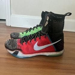 NIKE KOBE BRIANT X ELITE SE HIGH  Sneakers RARE WHAT THE Size 12.5 MULTI COLOR SILVER 815810 900 Jordan
