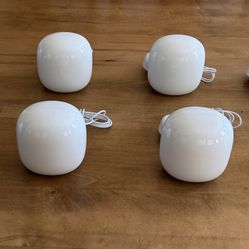 4× Google Nest Wifi Pro (Wi-Fi 6E) – All Tested – OEM Power Adapters – 92011