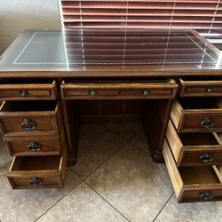 Antique Desk 1967 Leather Top