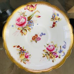 Hammersley England Floral Saucers Set Of 5