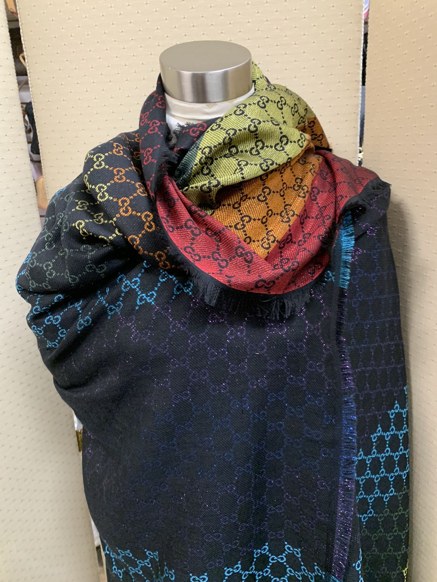 Gucci rainbow scarf new arrivals