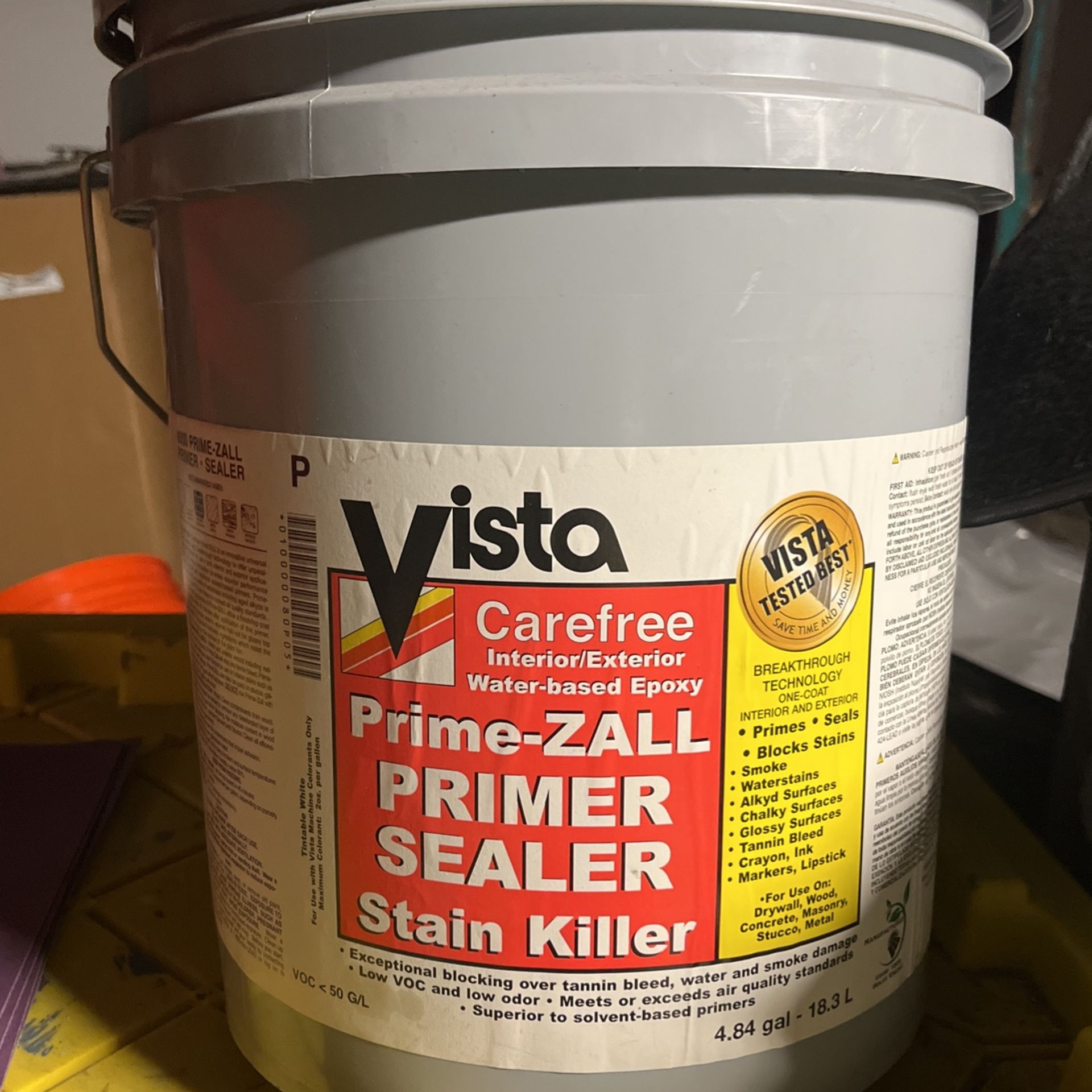 Brand new 5 gallon of prime zall vista primer