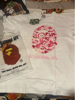 Xl pink white bape t shirt