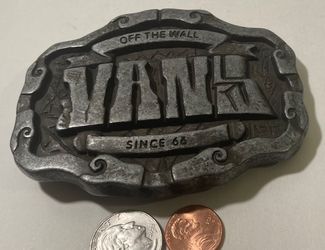 Vintage Metal Belt Buckle, Since 66, Vans Off The Wall, Skateboard, Boarding, This One Is Super Thick, Nice Western Style Design