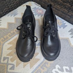 Black Lace Up Women's Shoes 