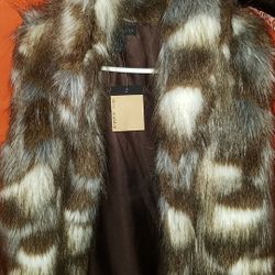 Steve Madden Outer Shell Faux Fur Vest