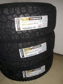 Tires new /hankook dynapro AT-M. 255/60 R18