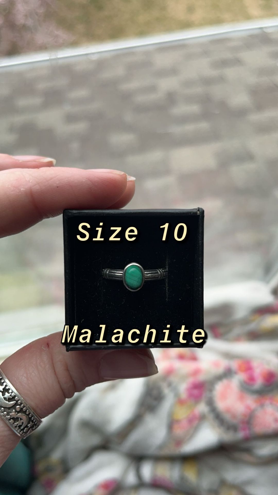 Malachite Sterling Sliver Ring 