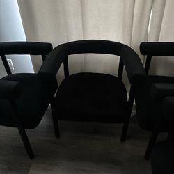 Bestano Mid-Century Modern Dinning chairs black
