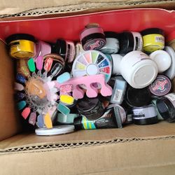 Box Of Miscellaneous For Acrilic Nails 
