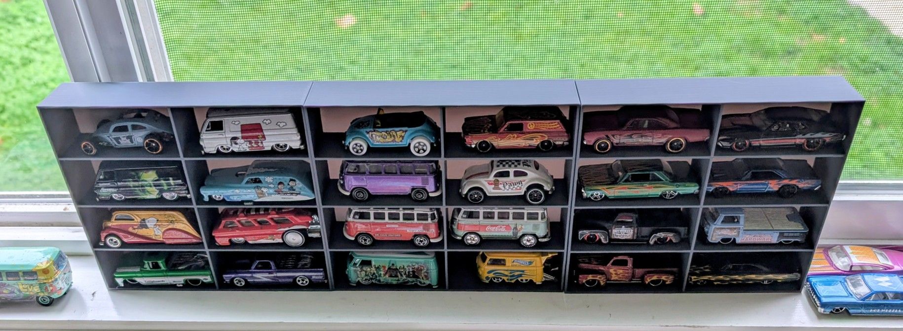Display Shelf For Hot Wheels fits 8 Cars Each Shelf