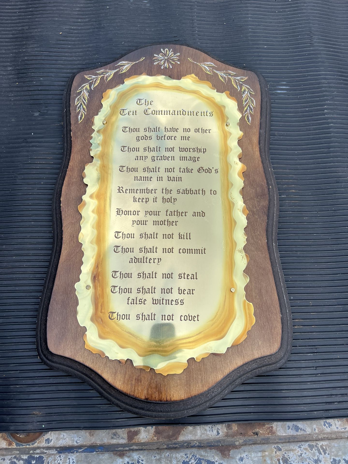 Ten Commandments Wood Decor