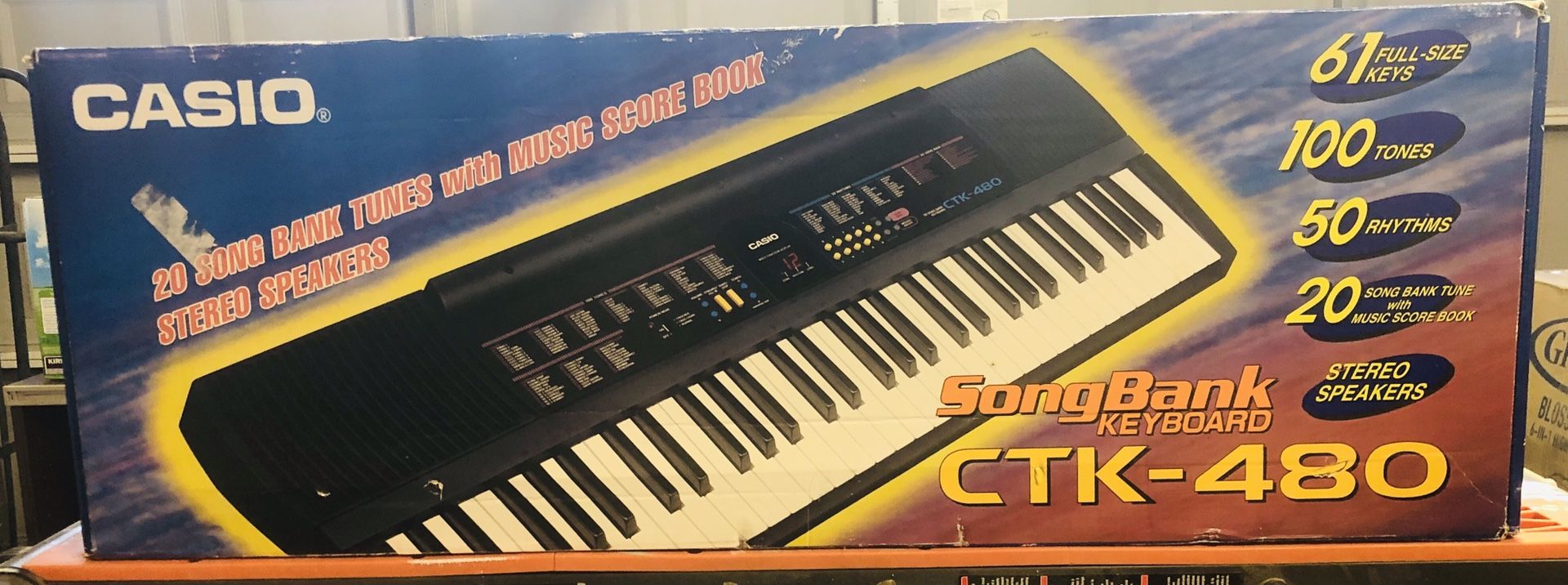 Casio song-bank keyboard CTK-480 with stand