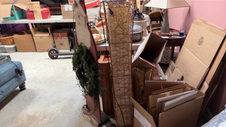 SH Lighting 47" H Floor and 23" H Table Natural Rattan Lamp Set,