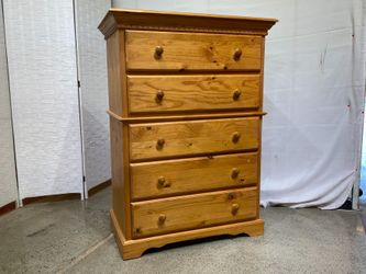 5-Drawer Tallboy Dresser – Natural