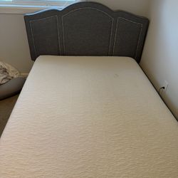 Queen mattress and headboard 