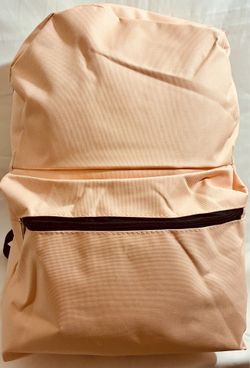Peach unisex backpack / book bag