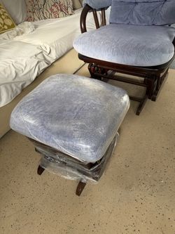 Glider Rocking Chair with Ottoman Set