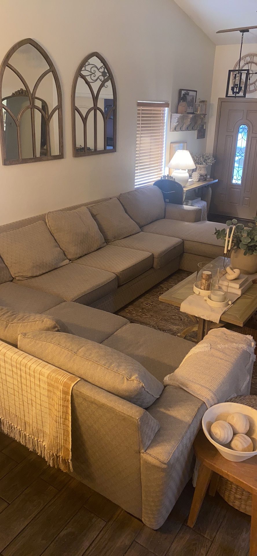 Living Spaces Sectional Sofa Set