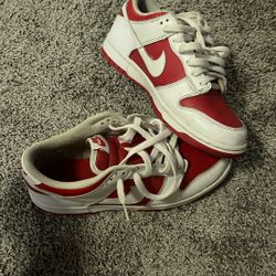 Dunks (Red&White) 6.5 big kids 