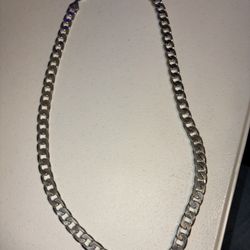 30 Inch 925 Silver Plated Cuban Link Chain