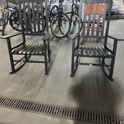 Brand new Cambridge Casual Thames Black Wood Outdoor Rocking Chair (Set Of 2) $150  Warehouse Clearance Sale   🔥First Come, First Served🔥  🔥Reserve