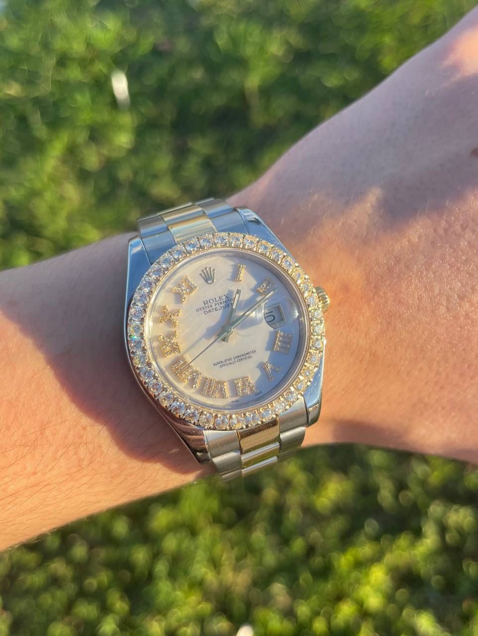 Diamond bezel for rolex datejust 41mm new arrivals