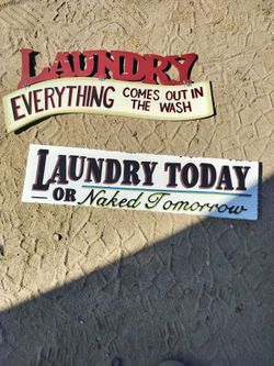 Laundry room signs