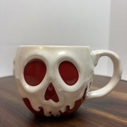 Disney Parks Snow White Evil Queen Poison Apple Skull Ceramic Mug
