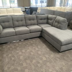 Dark Grey Sectional Couch 