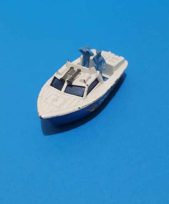 Vintage Lesney Matchbox Superfast 52 Police Launch from 1976
