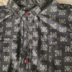 Dress shirt Without Collar Long-sleeve 