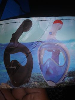 Full face adult size snorkeling mask