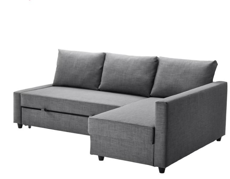 Dark Grey Ikea SofaBed with Storage