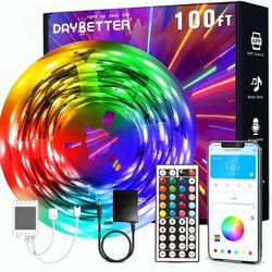 100Ft LED Strip Lights, Smart Light with App Remote Control, RGB LED Lights 