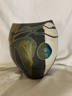 Vintage Raku Art Vase