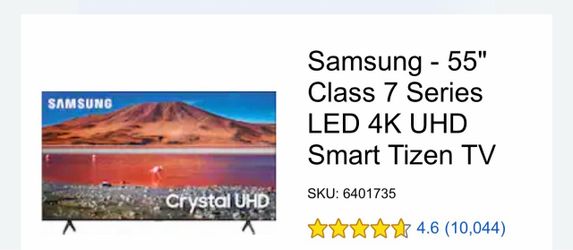 Samsung 55" Class 7 Series 4K UHD Smart TV WITH TV STAND