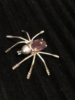Vintage costume jewelry spider brooch