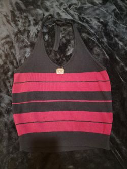 FB County Black And Red Halter Top