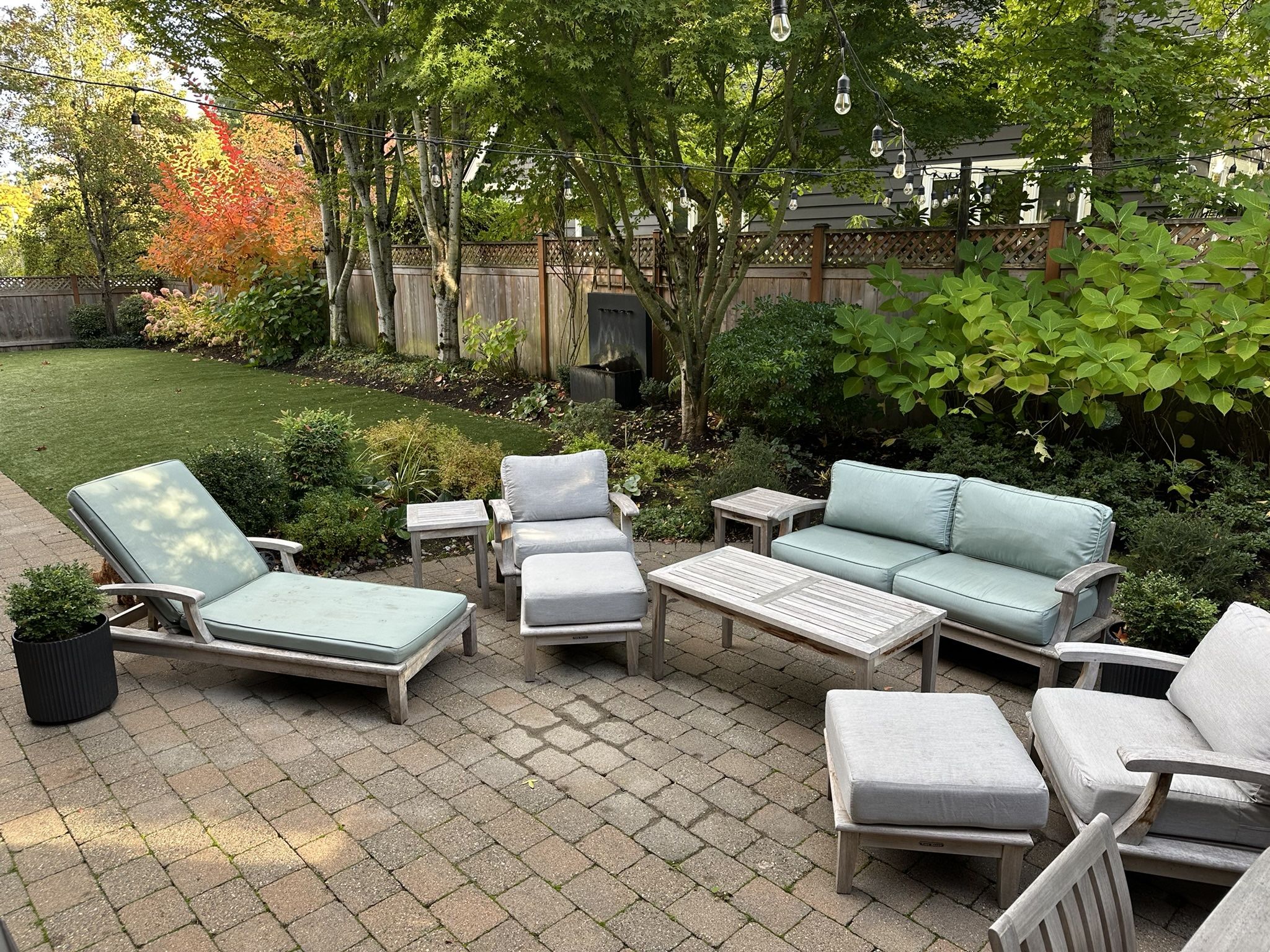 Thos. Baker Teak Outdoor Seating Set