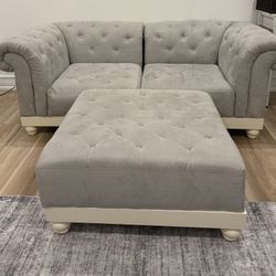 Crate and Barrel Couch and ottoman 
