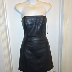 LAMBSKIN LEATHER DRESS (BEBE)