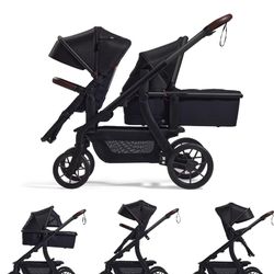 Momcozy ChangeGo Baby Stroller, Convertible Single-to-Double-to-Wagon Stroller 