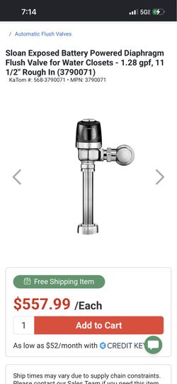 Sloan Optima flushometer