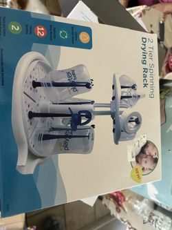 2 Tier Drying Spinning Bottle Rack