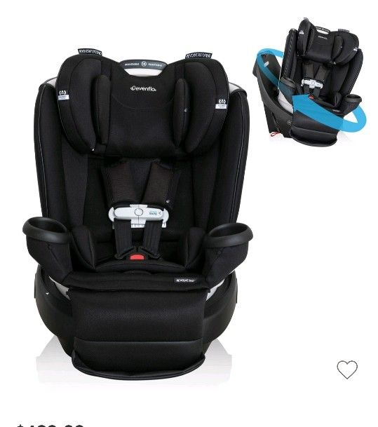 Evenflo Gold Revolve 360 Extend All-in-One Rotational Convertible Car Seat with Sensor Safe - Onyx