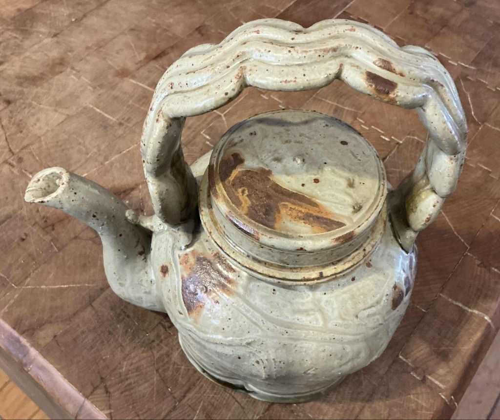 John Glick Signed Plum Tree Pottery Handmade Teapot