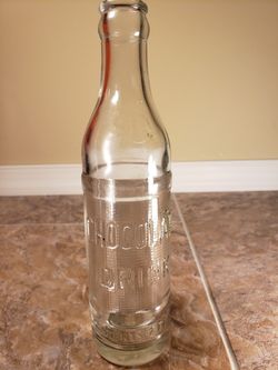 Vintage Embossed Glass Bottle Chocolate Drink