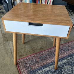 Midcentury-Style Accent Table With Drawer 