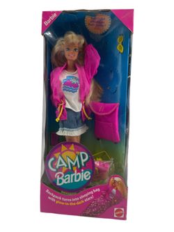 Camp Barbie Doll With Sleeping Bag Backpack 1993